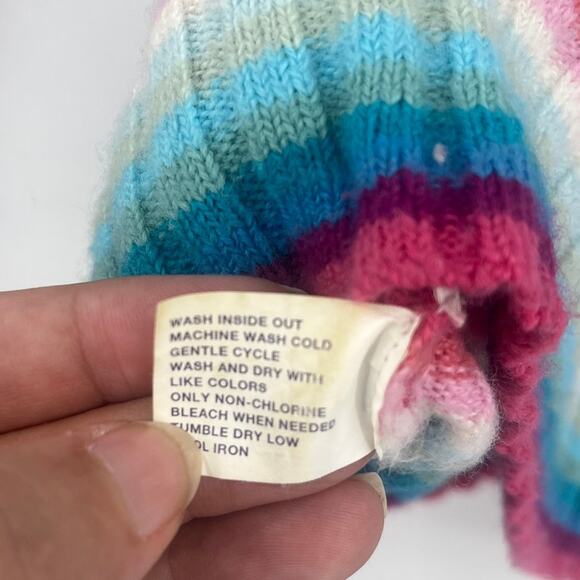 Vintage Y2K Gap Rainbow Stripe Turtleneck Sweater Sz XS Preppy Cozy Hong Kong - Picture 10 of 10